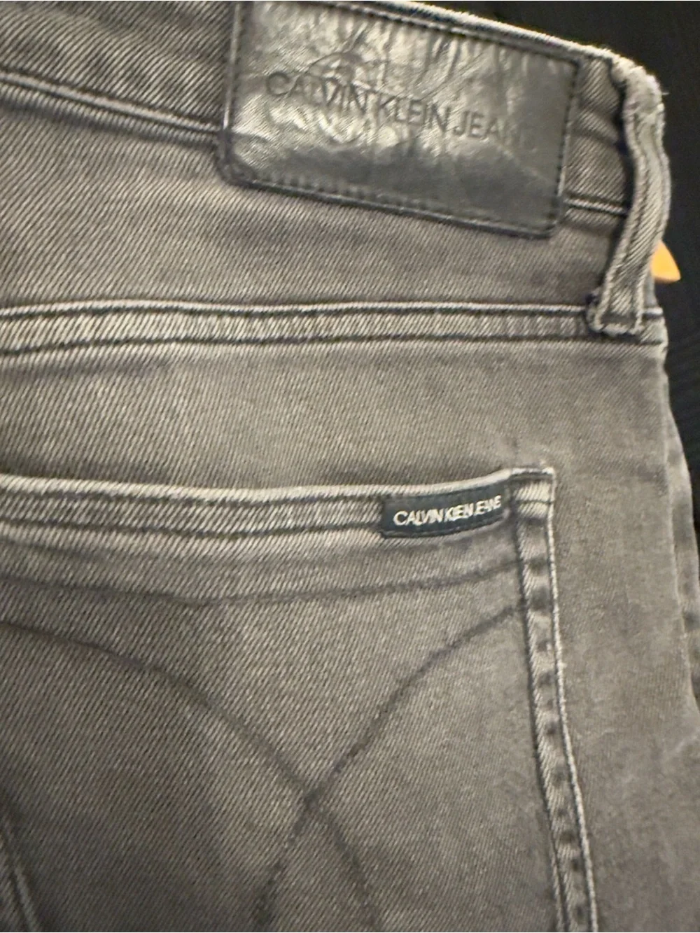 Calvin Klein Jeans Men’s Washed Gray Slim Jeans